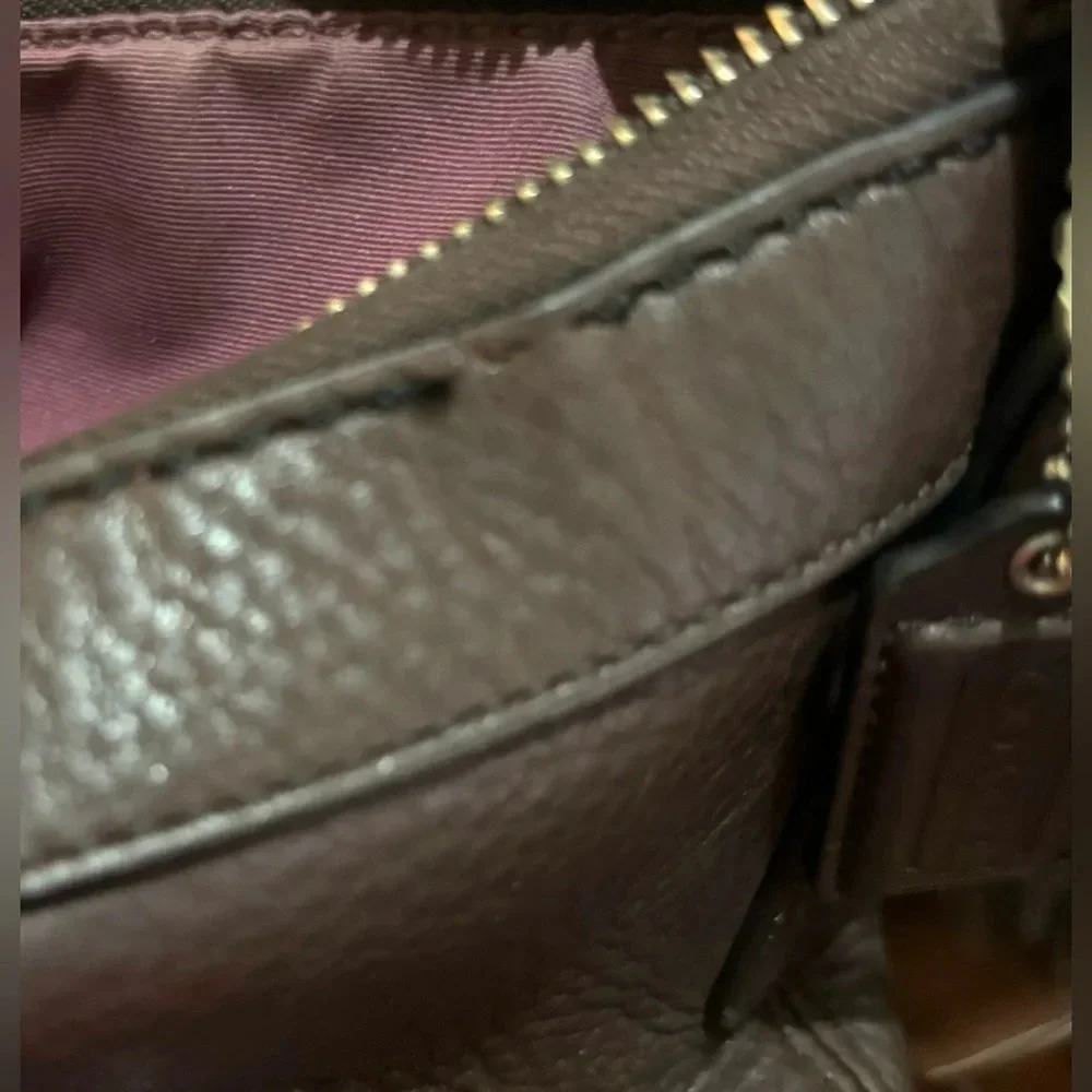 Coach vintage brown distressed leather crossbody handbag